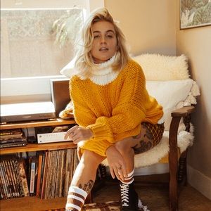 Sugar high love stoned chunky knit sweater